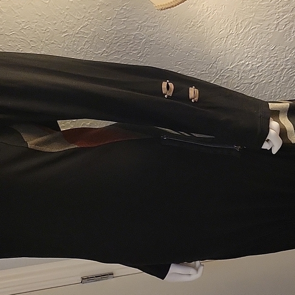 Darkwin Black Turkish Artsy Designer Long Sleeve Grunge Dress - Picture 5 of 13